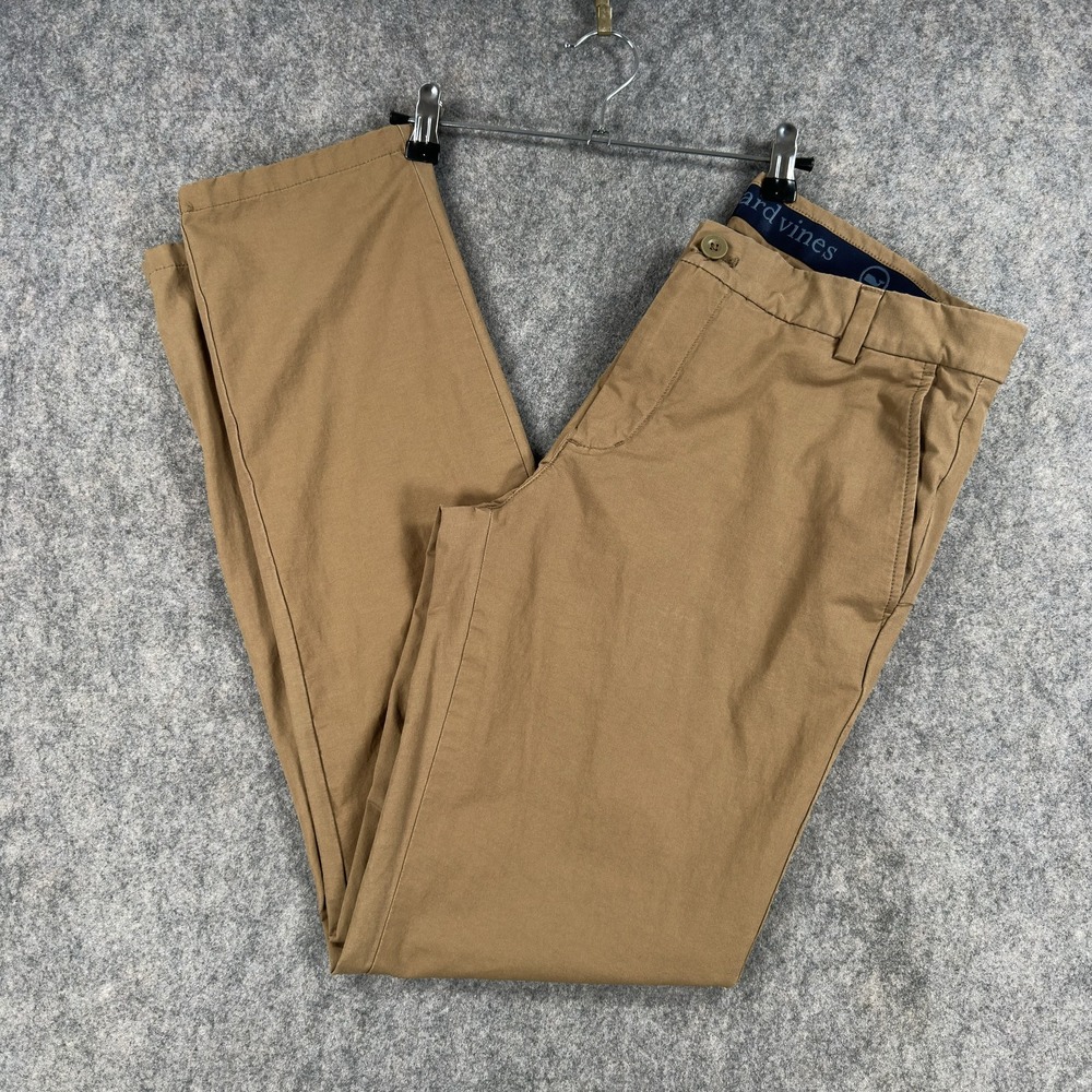Vineyard Vines OTG On-The-Go Pants Mens 32x32 Beige Stretch Travel Chino Casual